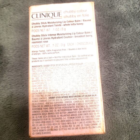Set of 3 Full size Clinique Chubby Stick Moisturizing Lip Color Balm Boxed - Picture 5 of 15
